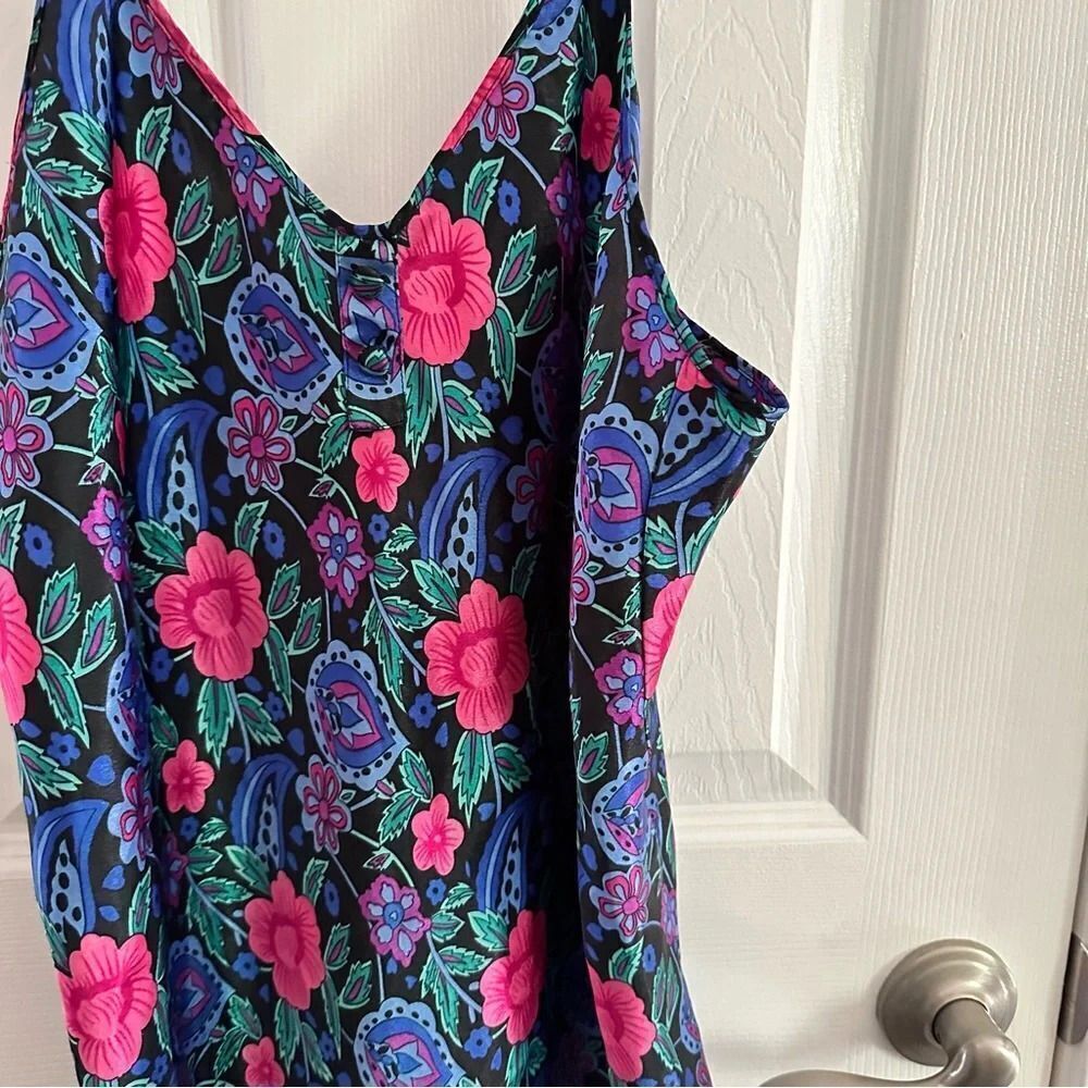Inner Most Vintage Floral Satin Nighty Slip Dress Size Small - Picture 2 of 6